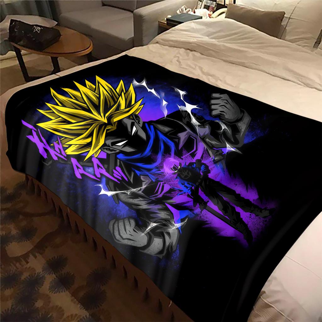 1pz Coperta in Flanella con Stampa Dragon Ball Super, Alta Qualità per Tutte le Stagioni, Decorazione per la Casa, Calore e Comfort, Perfetta per Regali di Natale