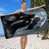 Sensenmann Totenkopf Sense Bedrucktes Strandtuch Polyester Weich Schnelltrocknend Großes Badetuch Sommer Schwimmbad Surfen Decke