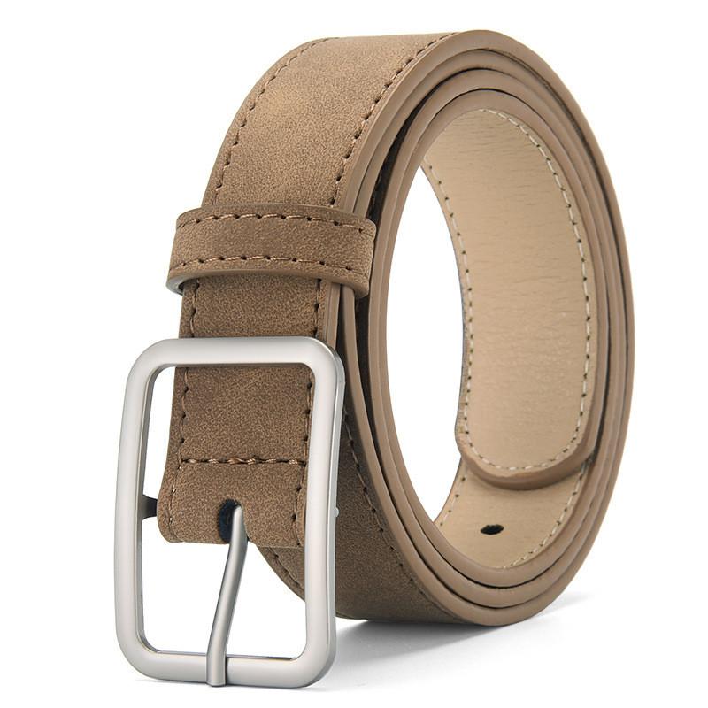 Retro Simple Pu Waist Belt With Alloy Pin Closure For Streetwear Daily And
