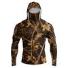 Men's Casual Raglan Sleeve Hoodie Long Sleeve Sun Protection Shirt Camouflage Print Outdoor Lightweight Breathable Quick Dry