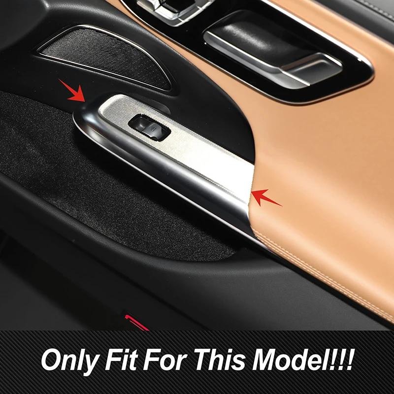 ABS Interior Mouldings Door Armrest Window Glass Lift Button Panel Cover Trim For Mercedes Benz E Class W214 2024+