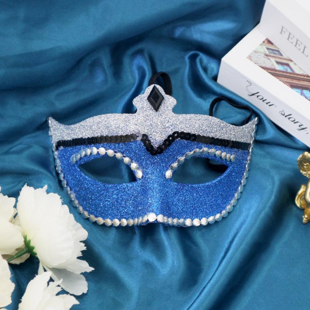

Half Face Mask Unique Halloween Masquerade Mask Princess Mask Alluring For Cosplay Parties Themed Events Christmas синій