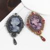 Retro Bohemian Style Palace Beauty Head Brooch Charm Women's Brooch Fashion New Party Jewelry Accessories Gift