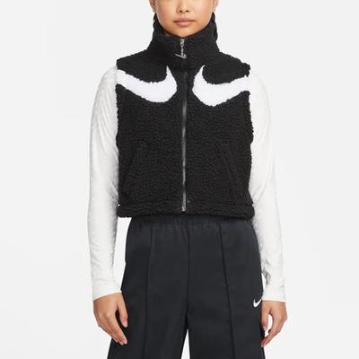 Vests Women's Black Stand Collar Moderate Urban Techwear DH1092-010