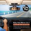 Tirol T22614 Mini Auto Baby Rückspiegel 2 in 1 Auto Rücksitz Baby Sicherheit Konvexspiegel Verstellbar