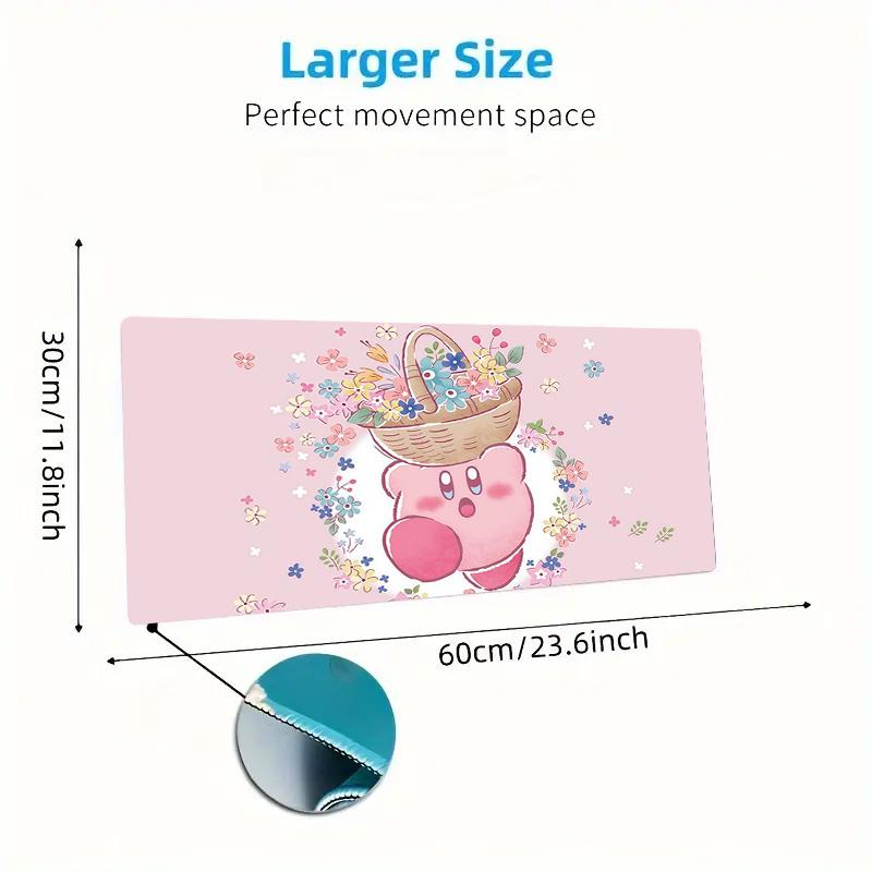 Kirby Print  Cushion Non-slip Laptop Tablet Big Mousepad XXL Mat Mini PC Playmat With Lock edge