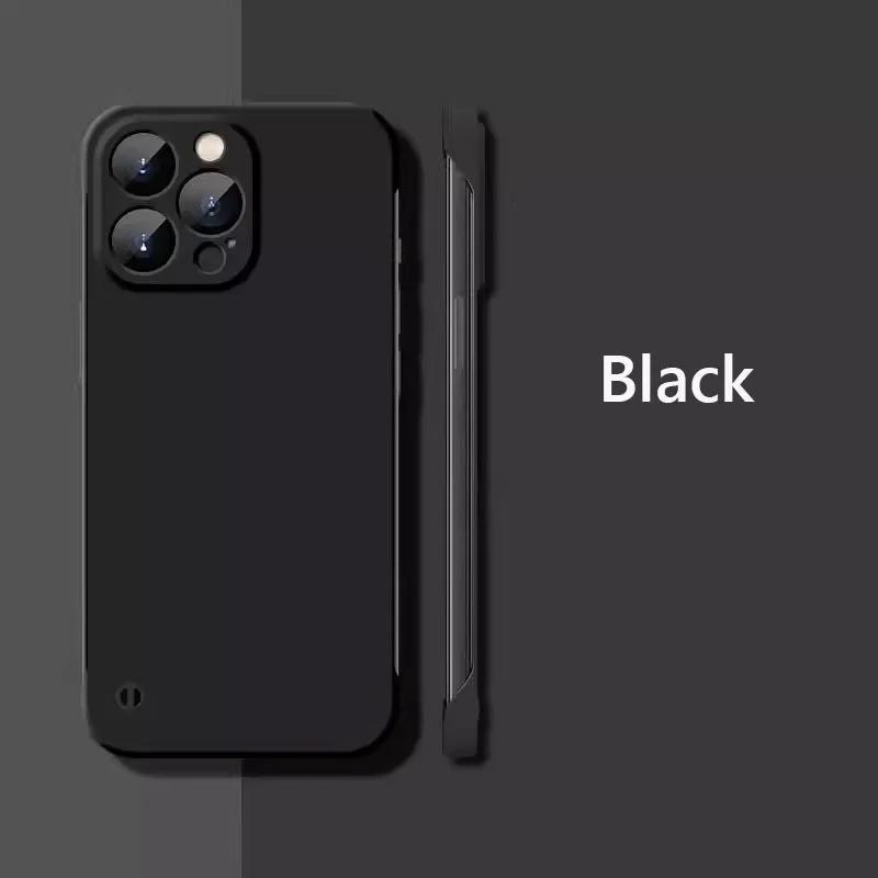 Frameless Slim Matte Hard Back Cover Case For iPhone 15 16 Pro Max 14Pro Plus 14 13 12 Pro Max 15Pro ShockProof Coque