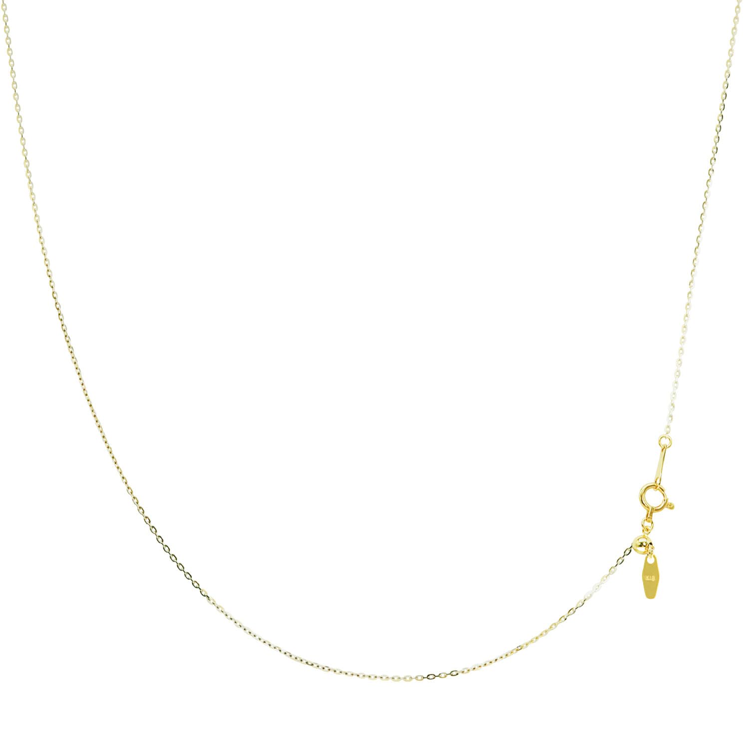 

Gold Chain Necklace 18K K18 Red Bean Azuki Piatto Cut Bicolor Width Maximum 45cm Length Adjustable [Lara Christie] 0.9mm Approx. 1.6g lc97-0007 золотий