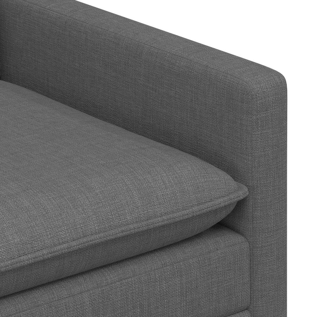 Sofa Dark Grey 196 x 81 x 87.5 cm Fabric