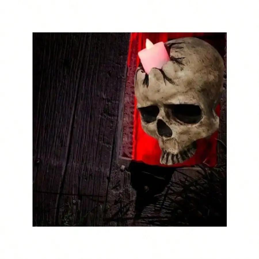 Harz Kerzenhalter Dekoration Halloween Heimdekoration Skelett Kronleuchter Anhänger Gotische Wanddekoration Geist Skelett Handwerk
