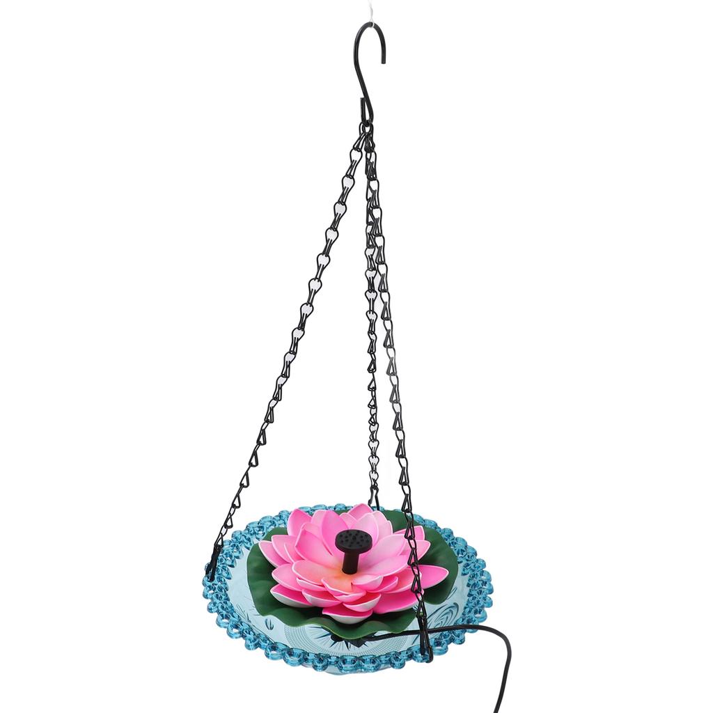 Hanging Bird Bath with Solar Fountain Pump Multi Functional Basin Solar Powered Water Fountain Pump