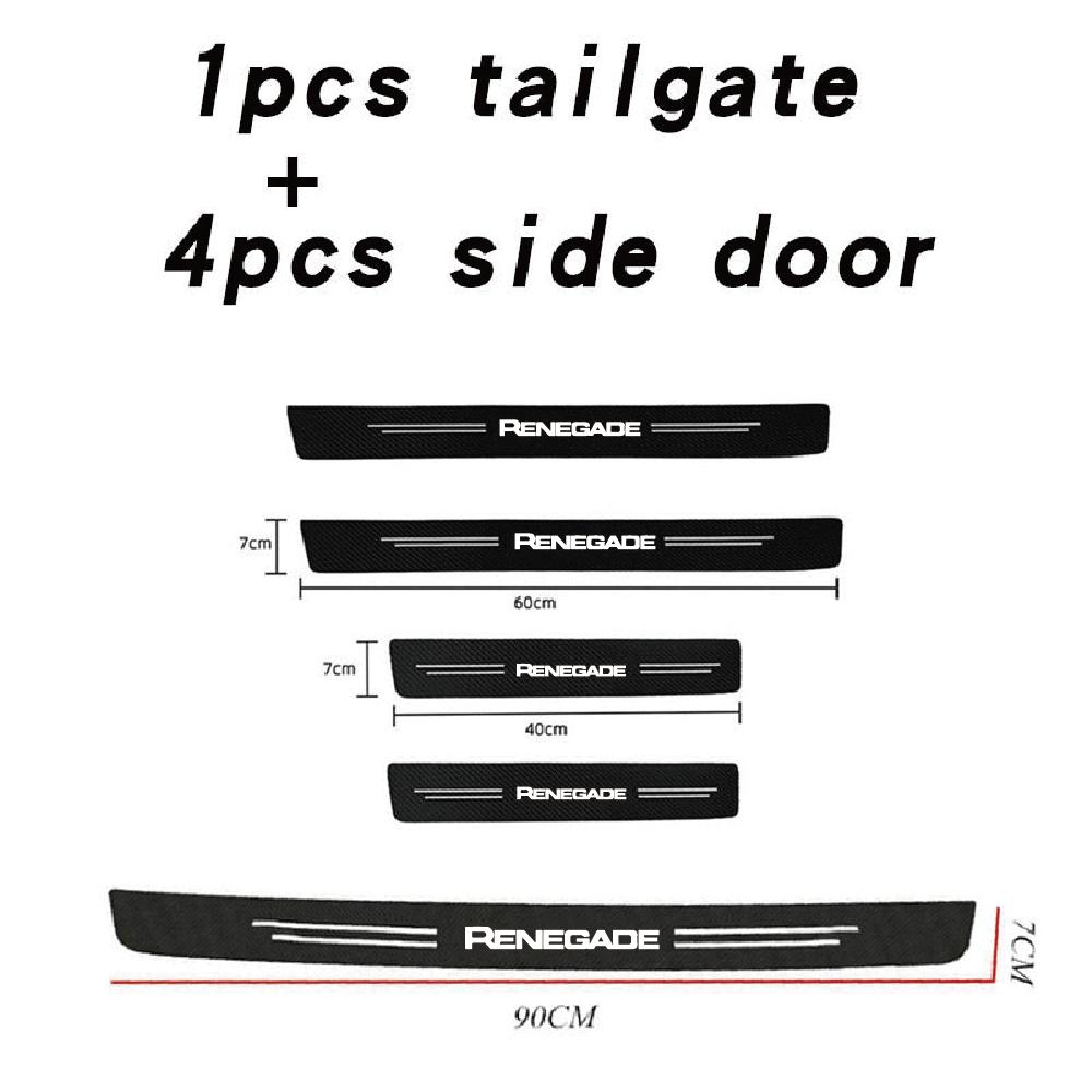 Car Door Sill Protector for Jeep Renegade, Anti-Scratch Door Sill Strip, Anti-Kick Protection Stickers
