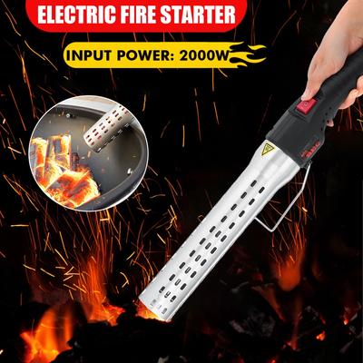 Encendedor de Carbón BBQ Eléctrico Iniciador de Fuego Varita Chimenea Camping Exterior Parrilla Herramientas Barbacoa Encendedor de Carbón 2000W
