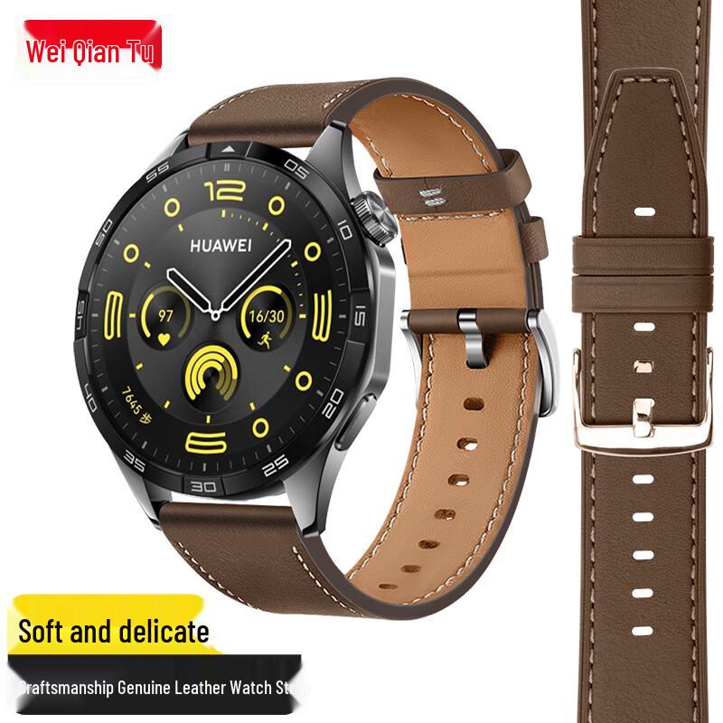 Correa de Cuero para Smartwatch Inteligente Huawei WQT