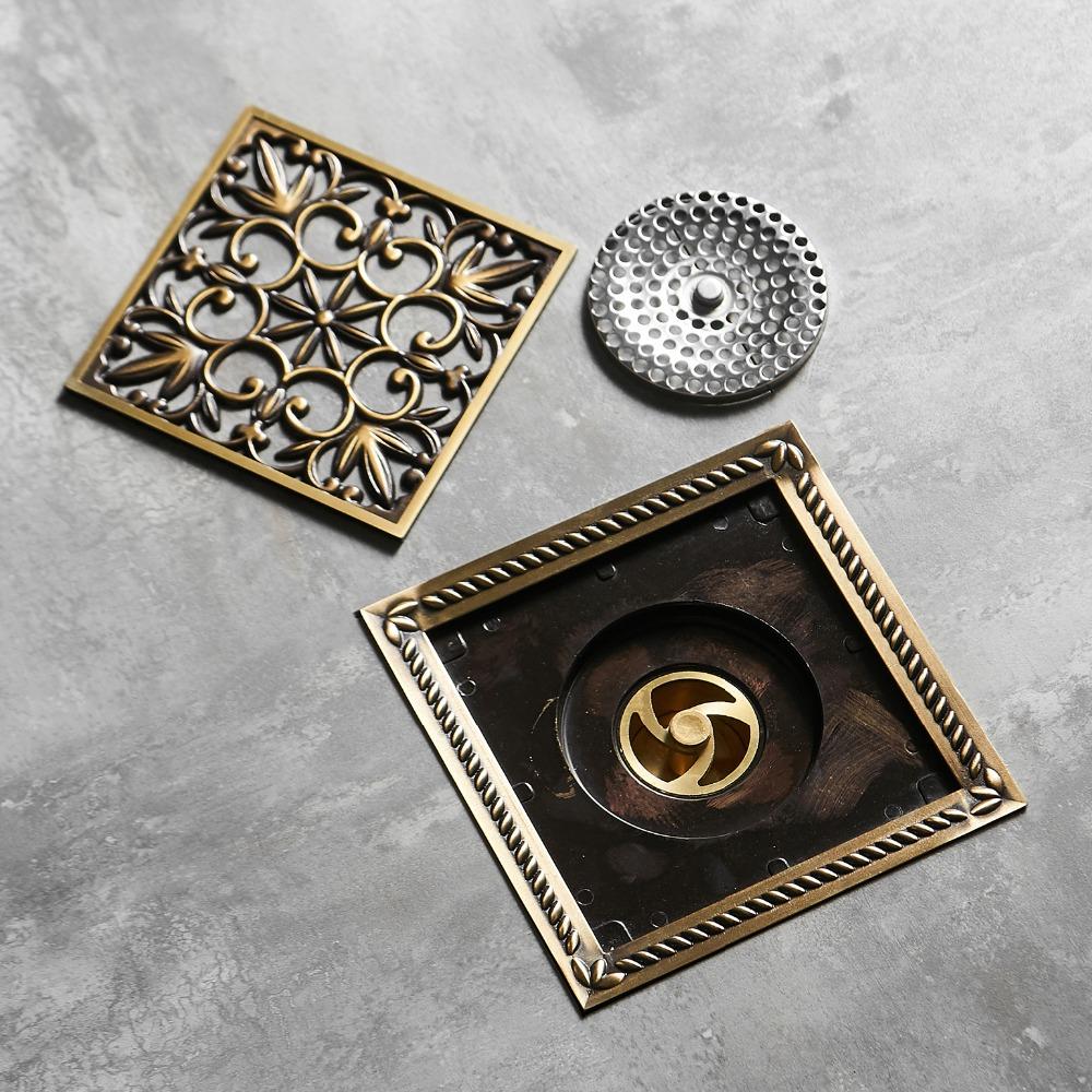 Shower Drain 15*15cm Super Bigger Floor Drain Bathroom Drain Building Material Square Water Drain Bathroom Accessories 811527F