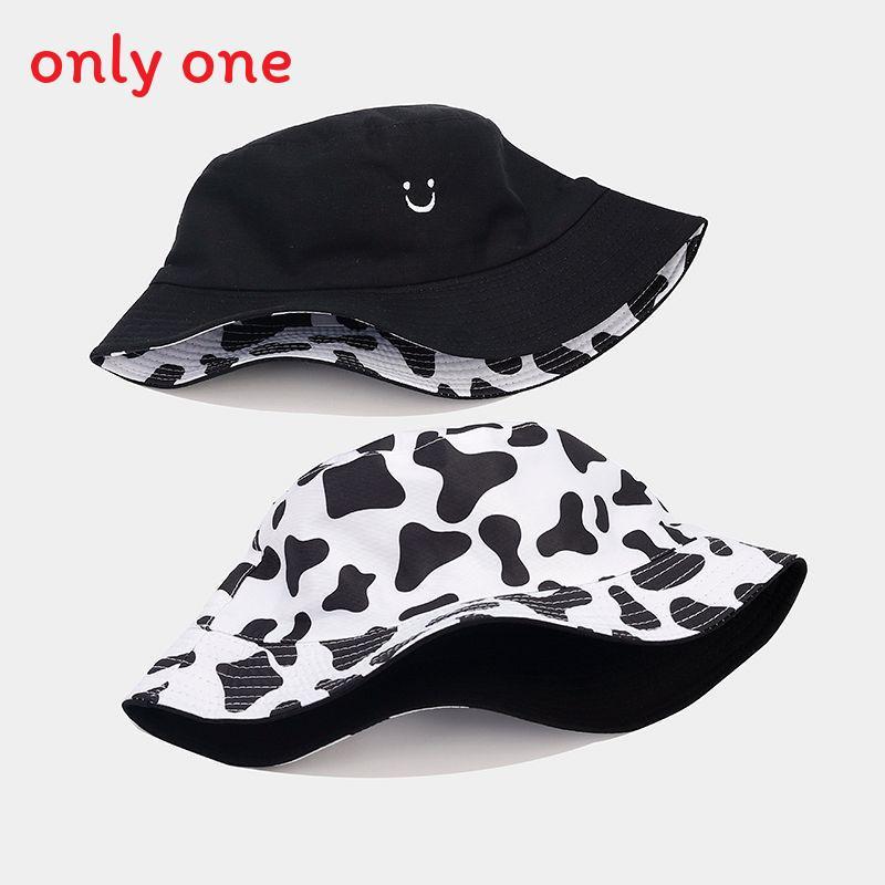 Unisex Cotton Cow Pattern Print Sun Hat With Sunshade And Antiinsect Function For Beach And Outdoor Activities