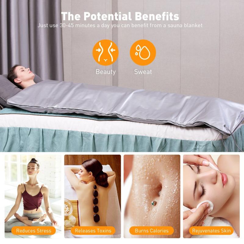 Home Spa & Beauty Salon FIR Sauna Blanket - Professional Waterproof Slimming Heating Weight Loss