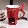 Fondue Cup Chocolate Melting Pot Ceramic Portable Hot Pot Cup Kit For Seafood Dinner Appetizer Sauce Cheese Candy Caramel