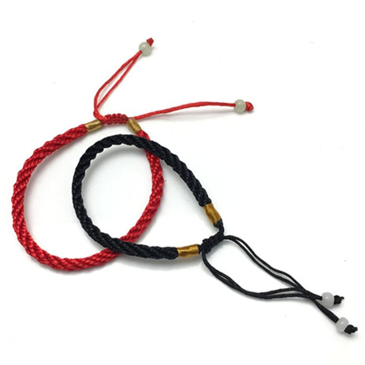 Adjustable Red Zodiac Wristband: Fine Cotton Yingluo Thread Bracelet for Men, Women, Couples
