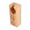 3‑Slots Wooden Coffee Portafilter Holder Tamper Stand Tamping Base for Home Bar Counter Wood Color