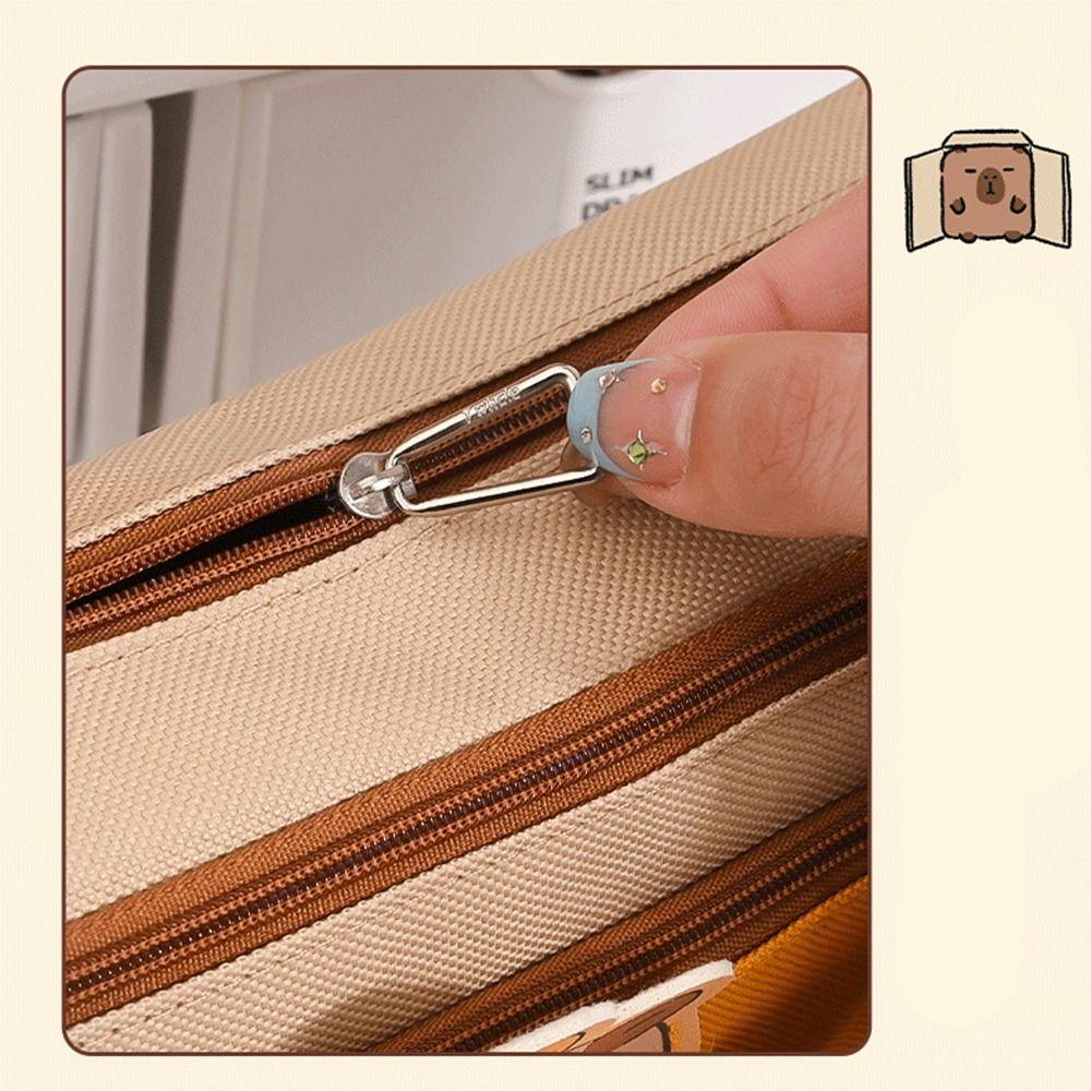 Canvas Capybara Pencil Bag Cute Storage Pouch Storage Bag Stationery Bag  Gift