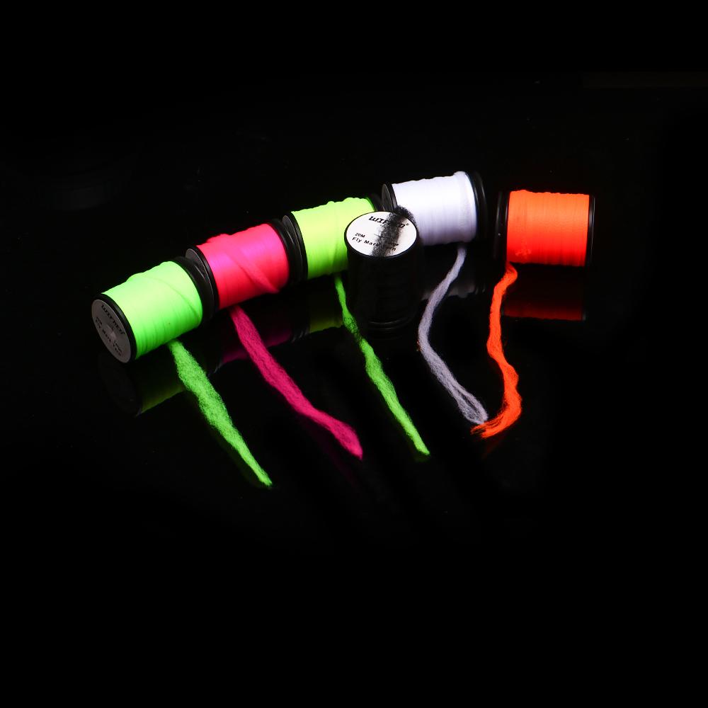 1Spool/6Spools Polypropylene Fly Mark Yarn 6 Colors Available Dubbing Fine Dry Wet Fly Fibers Spinner Wings Fly Tying Parachutes Materials