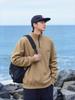 Men's Versatile Casual Half-Zip Long-Sleeve Stand Collar Hoodie Pullover for Autumn and Winter
