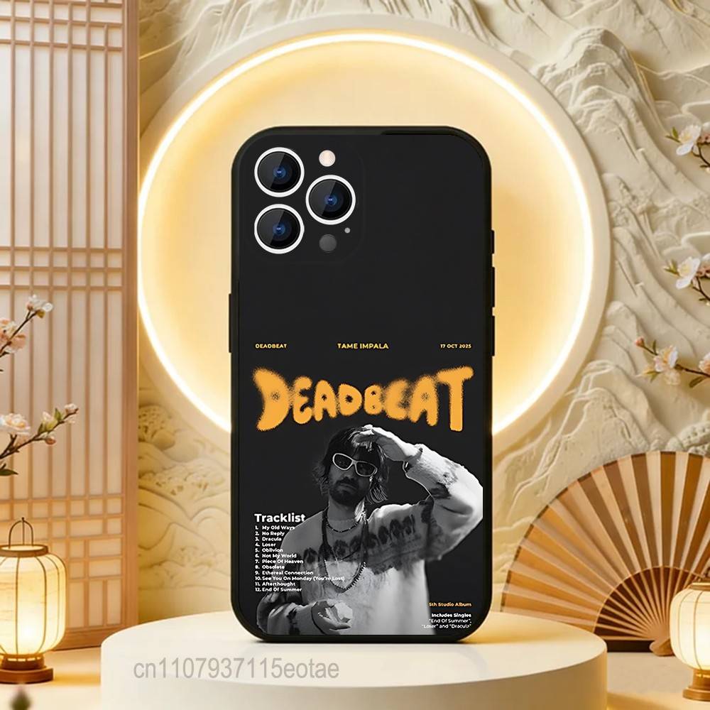 Deadbeat T-Tame I-Impala Black Soft Case For iPhone 17 13 14 15 11 16 12 Pro Max Pro Max Plus E Air Mini Phone Cover Shell