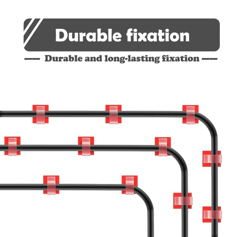 50Pcs Cable Clips Self Adhesive Cord Management Black Wire Holder Organizer Clamp Self-adhesive Car Wire Clip Accessories