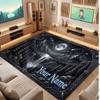Mushroom Forest Theme Crystal Velvet Floor Rug Personalized Custom Name Text Warm Carpet Home Decoration