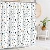 Simple Geometric Shower Curtain Modern Creative Circle Dot Colorful Nordic Bohemian Polyester Fabric Bathroom Decor Curtain Se