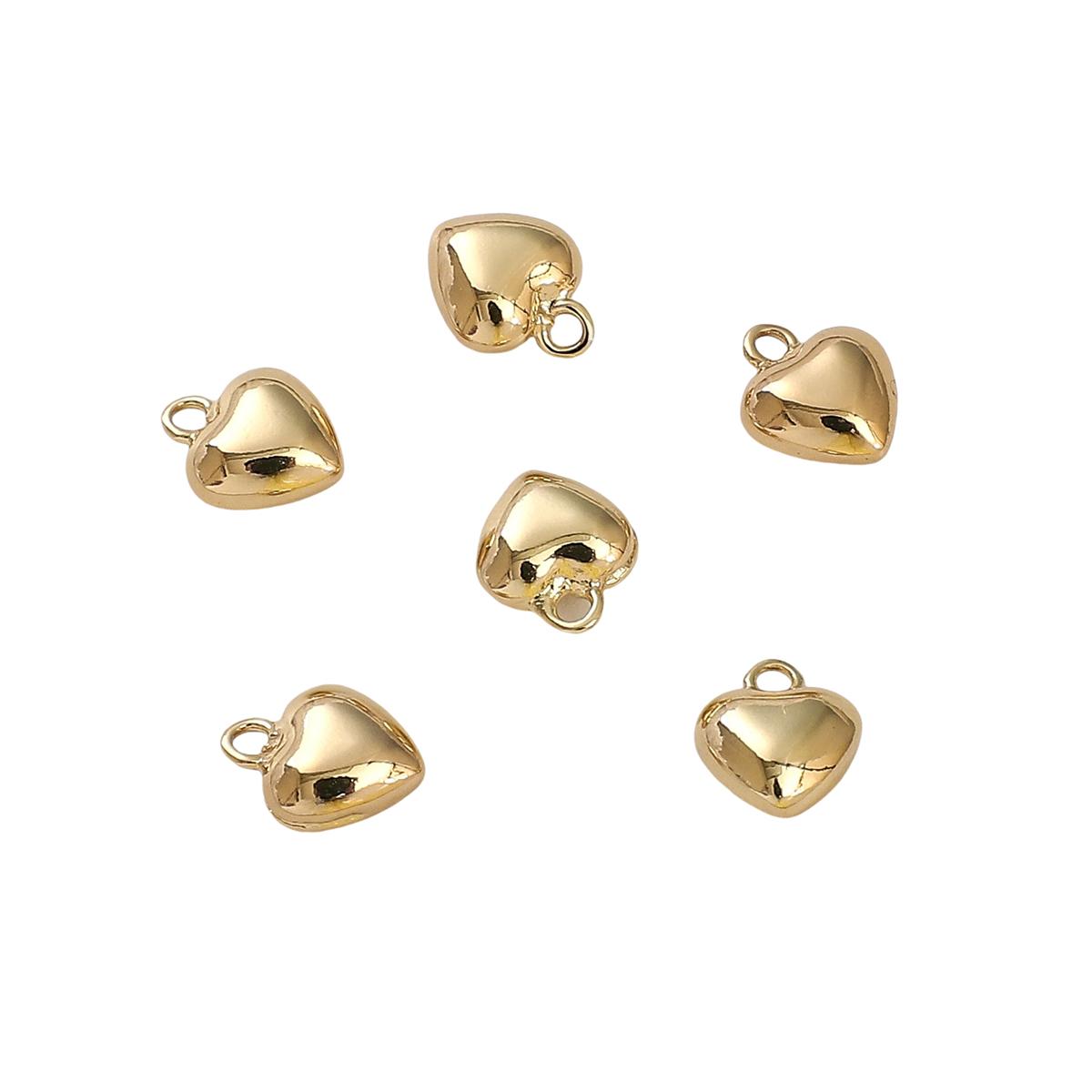 

Медный одиночный подвесной двухсторонний изогнутый кулон в виде персикового сердца для изготовления ювелирных изделий своими руками, аксессуары для рукоделия 8x10mm