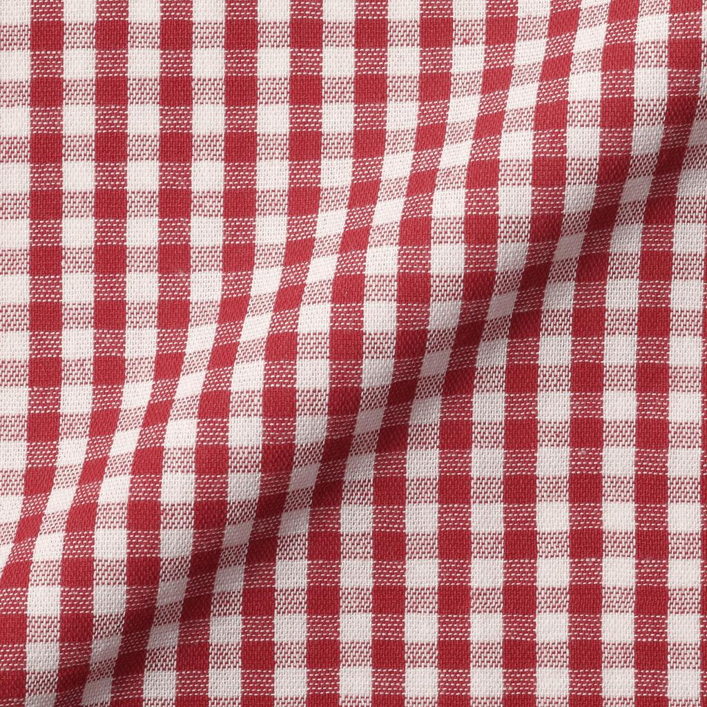MUJI Indian Cotton Tablecloth Gingham Check x Red 300 x 150cm 76199786 Yarn-Dyed / Off-White / Approx.