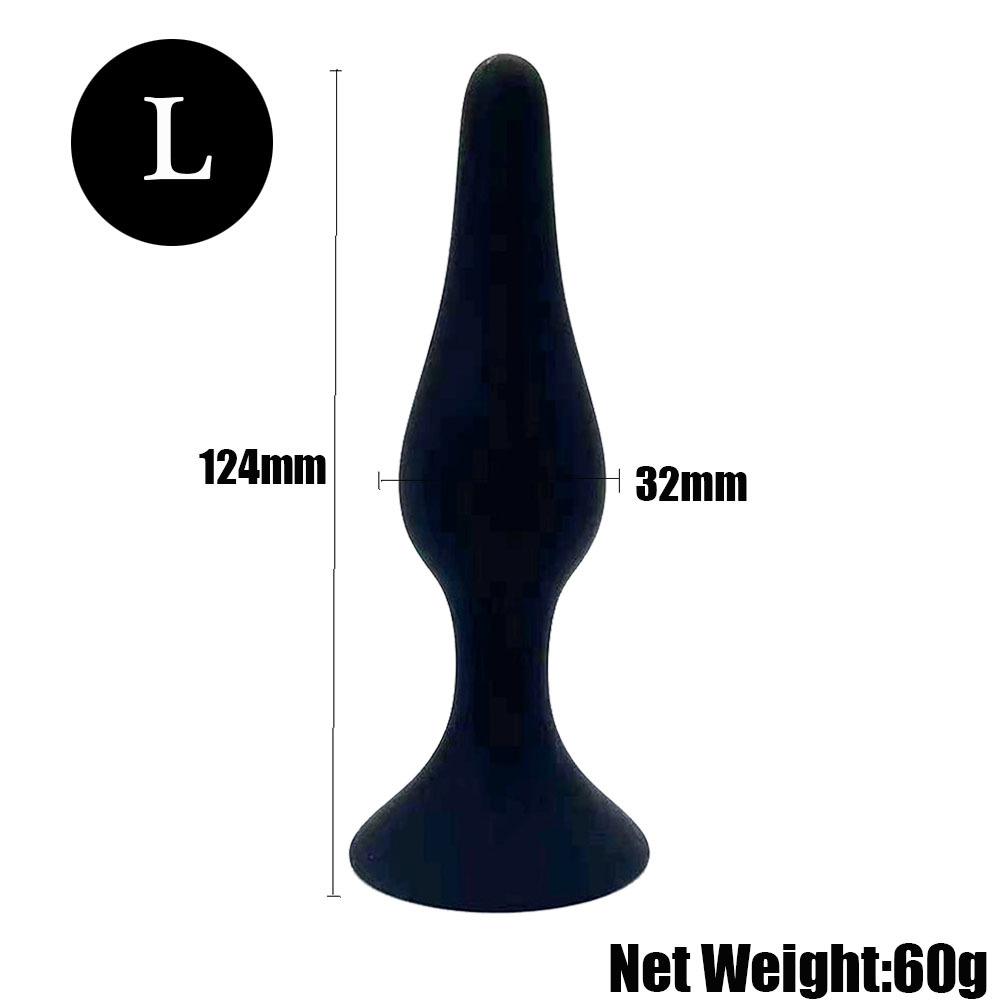 Silicone Anal Plug with Suction Cup - Tapered Design for Comfort & Stimulation, Unisex Adult Toy for Beginners & BDSM Play