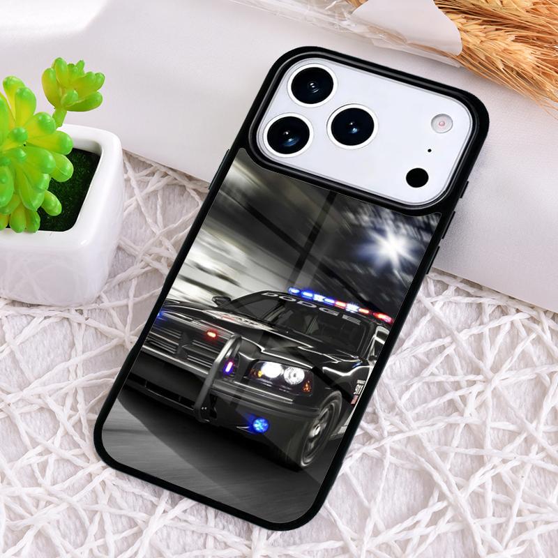 Police Cars Light At Night Shockproof Phone Case for iPhone 17 Air 16e 15 11 12 14 13 Pro Max Cover Coque