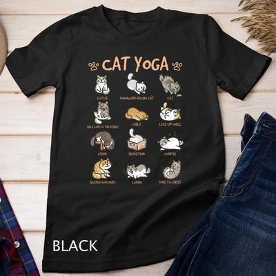 Cat Yoga Poses Cats Practicing Mindfulness Meditation Kitten T Shirt