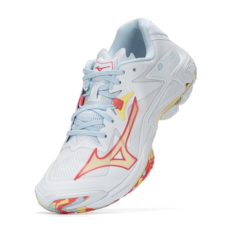 Mizuno Wave Lightning Z8 Bianco Corallo Calipso Sneakers da Donna Giallo Pallido V1GC240030