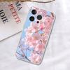 Pink Sakura Phone Case For IPhone 17 16 15 14 Plus 13 12 11 Pro Max Phone Back Cover Transparent Shockproof Cover