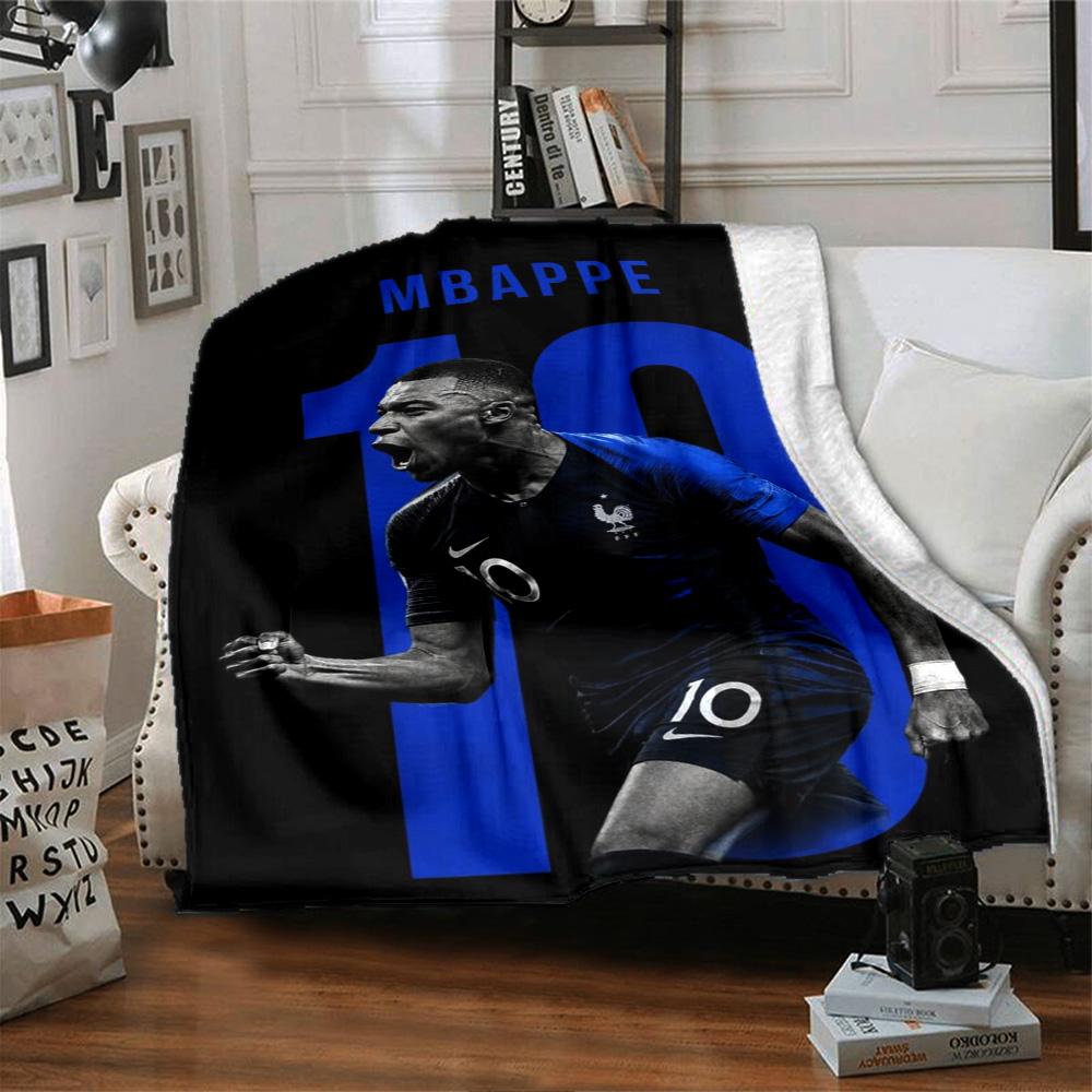 Star Player Kylian Mbappé Blanket Soft Warm Cozy Perfect for Sofa Bedding Livingroom Four Seasons Multipurpose Warmthful Decor