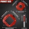 2Pcs Trimming Machine Cutting Fillet Template R10 to R40 R-angle Arc Template Aluminum Alloy Router Corner RadiusTemplates