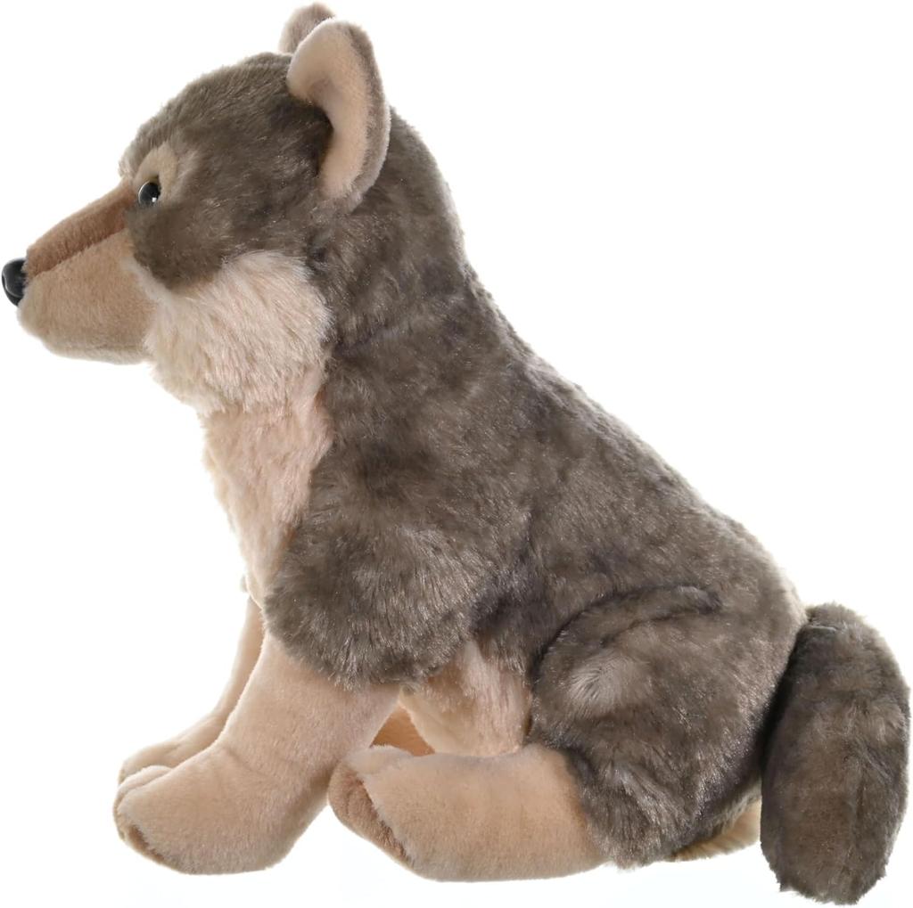 Wild Republic Wolf Plush Realistic Soft W18 x D38 x H26cm Toy, Material, Cuddlekins, (10963)