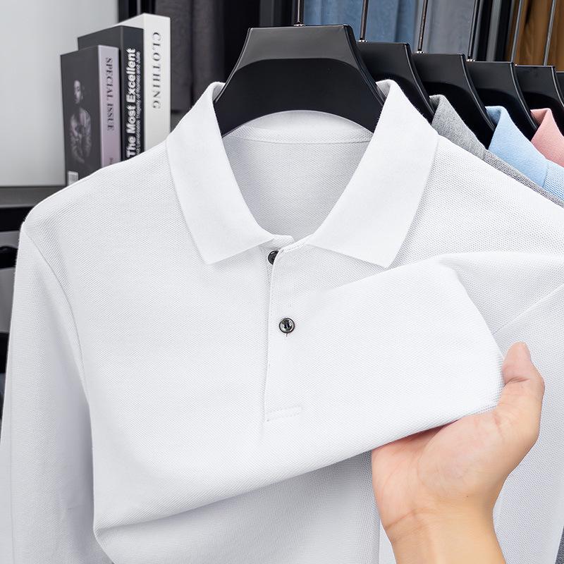 Long Sleeve Polo Men's Business Breathable Loose Fit