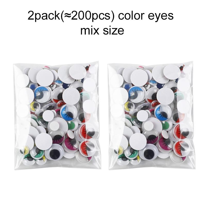 100 Stück/Packung Selbstklebende Wackelaugen für Puppenzubehör Augen DIY Scrapbooking Bastelprojekte Handarbeiten Handgemachtes Spielzeug TMZ