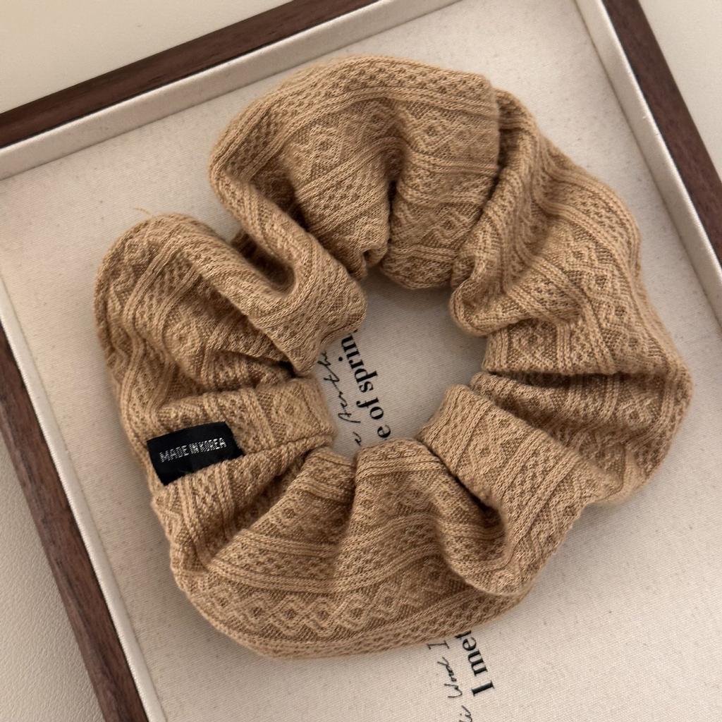 Korea Fashion Knitted Wool Scrunchie Women Girls Elastic Hair Rubber Band Accessories Tie Hair Ring Rope Headdress Headwear