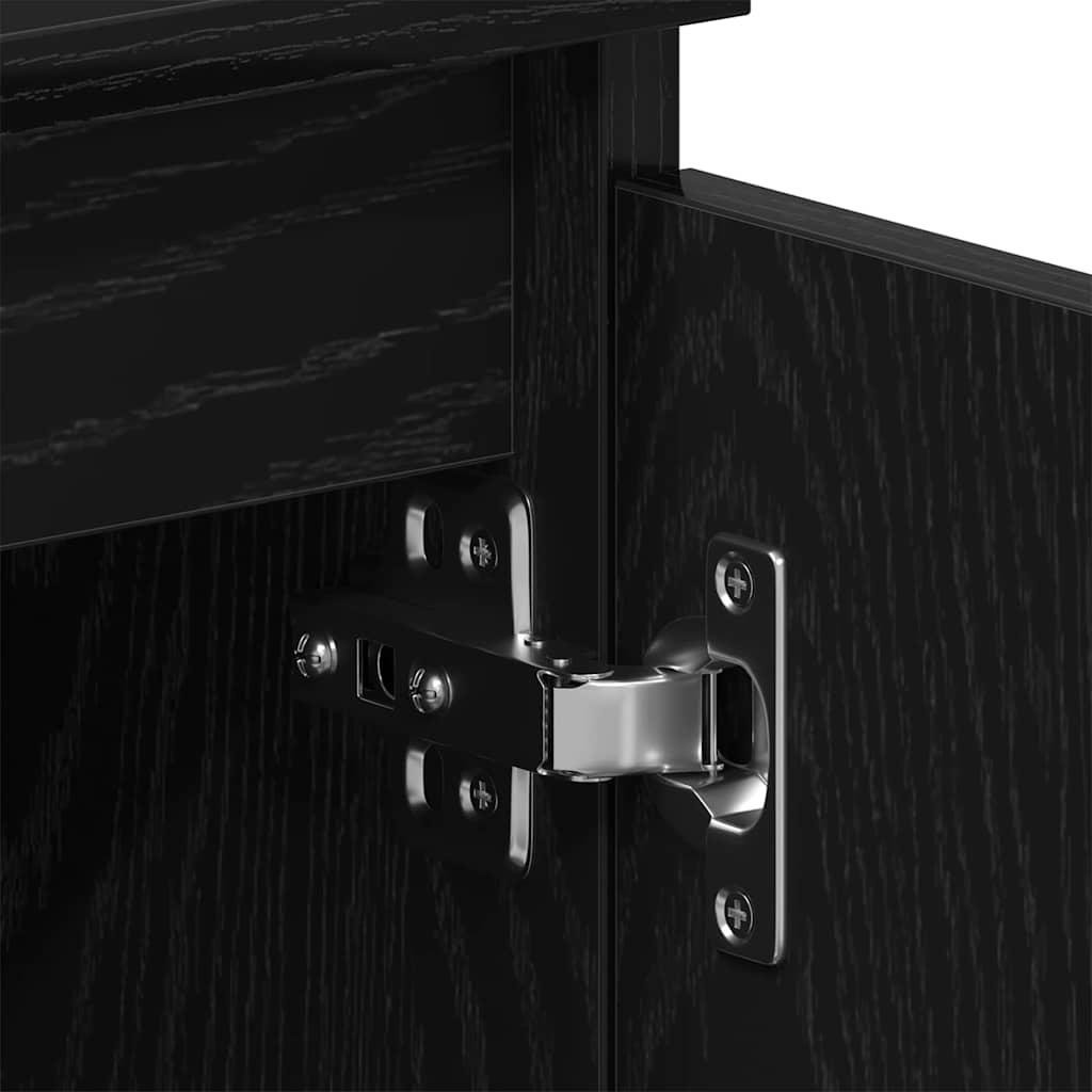 TV Cabinet Black Oak Look 102 x 35 x 50 cm Engineered Wood