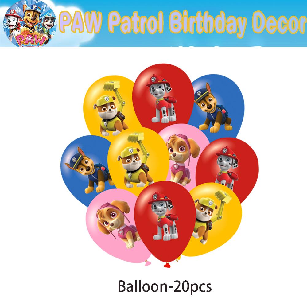 PAW Patrol Birth Date Decor Celebration Supplies Birth Date Celebration Disposable Tableware Collection Paper Board Napkin Balloon Infant Shower Decor