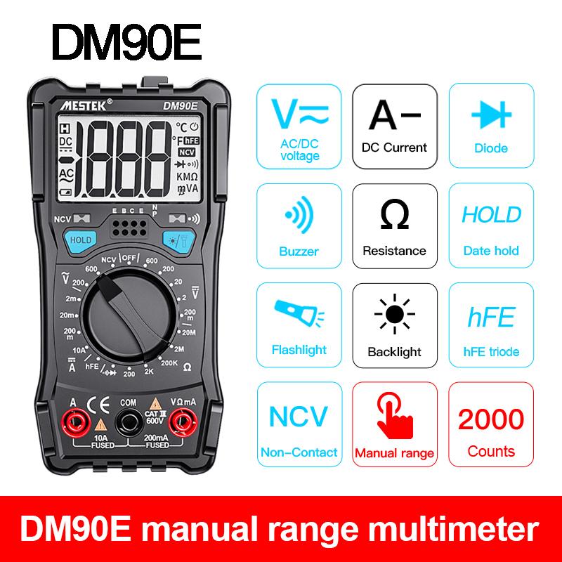 

Digital Multimeter Have Spain and Poland Warehouse Auto Smart Range T-RMS DC AC Voltage Current Capacitance Ohm Diode