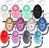 Alarme de sécurité personnelle 130DB Urgence avec boucle LED Lumières porte-clés Alarme de sécurité d'urgence pour femmes hommes enfants personnes âgées
