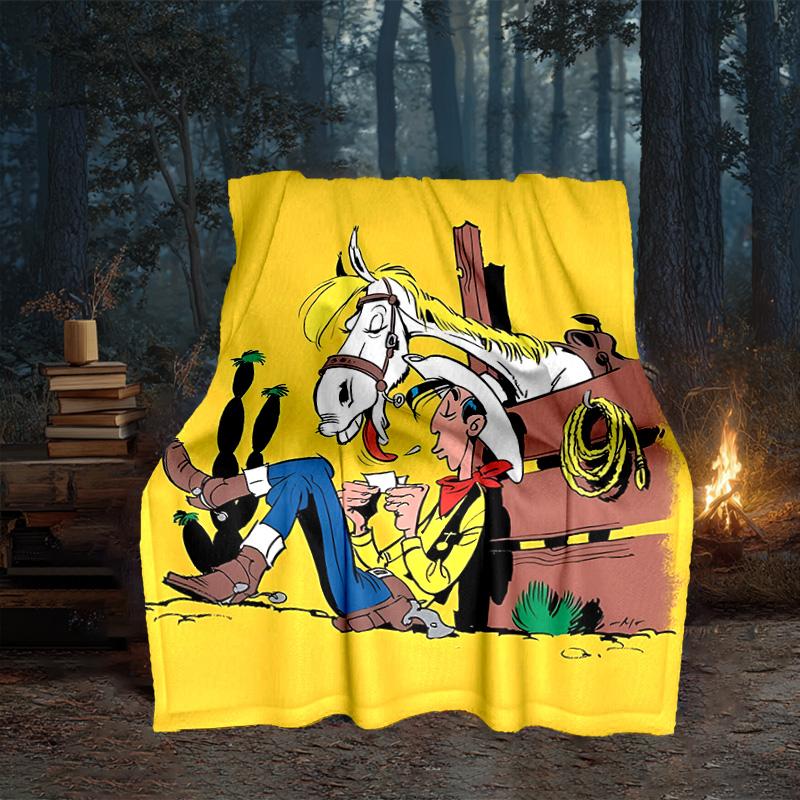 Luke Wild West Blanket Flannel Throw for Sofa, Travel, Camping, Livingroom, Office, Chair and Bed Soft and Warm Holiday gifts
