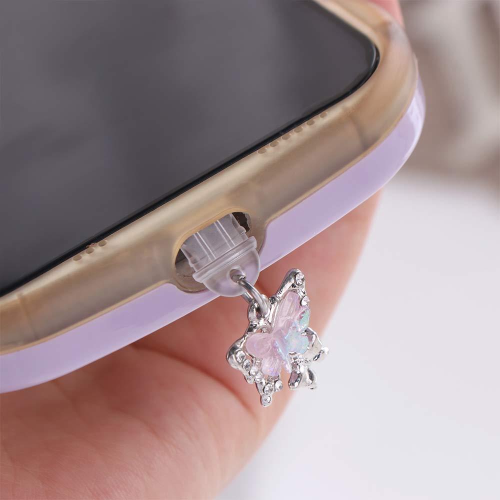 Dustproof Butterfly Charge Port Anti Dust Plug Type-C Charm Phone Dust Plug Phone Charge Port